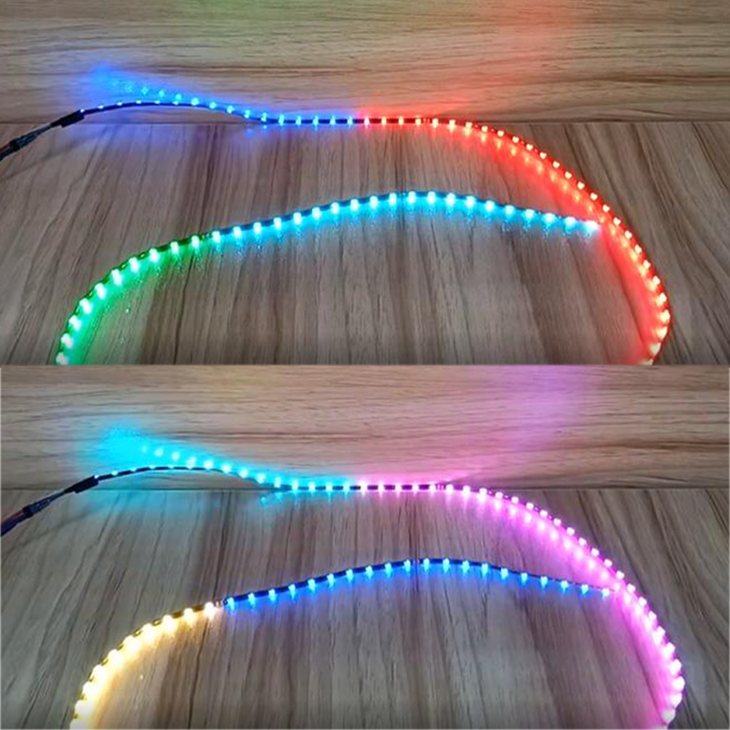 APA102 DC5V Narrowest 3mm/0.12in Width 2020SMD 100LEDs/M Individually Addressable RGB LED Strips